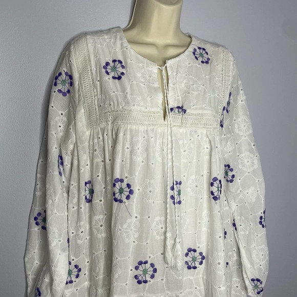 By ESQ Floral Embroiled Bohemian White Dress - Picture 3 of 12